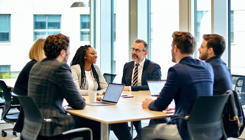 Financial experts collaborating with clients at Fiducia FS Financial experts collaborating with clients at Fiducia FS